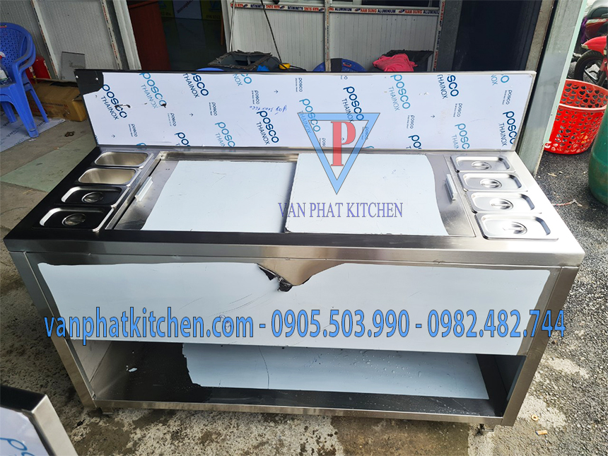 Thùng chứa đá inox