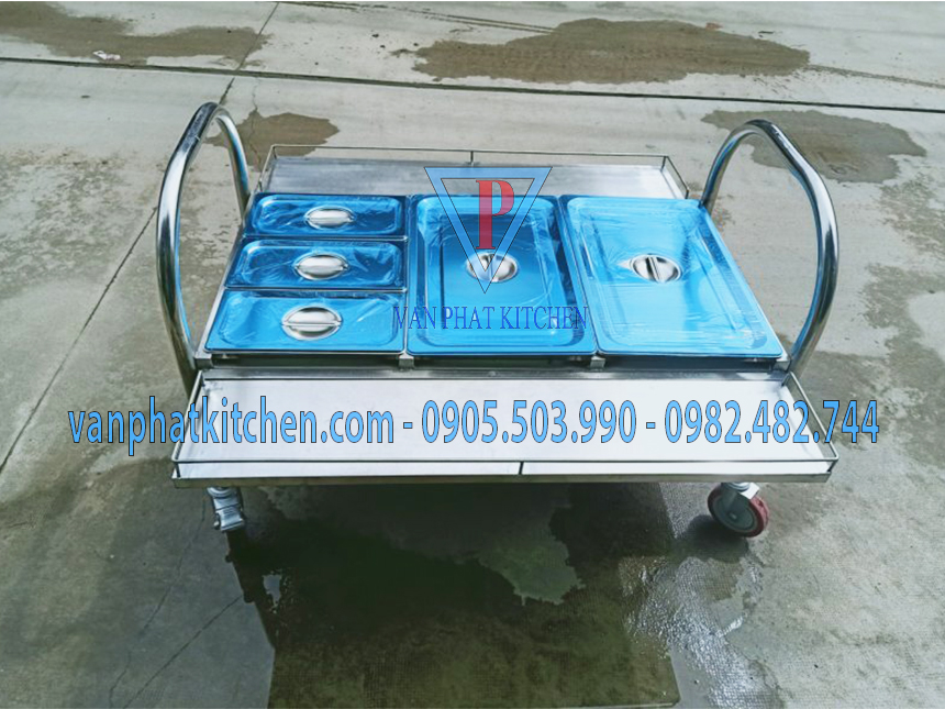 Xe đẩy inox công nghiệp